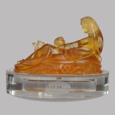 【母親河·圣水黃河源水高檔水晶琉璃雕像工藝品擺件(中號)】價格,廠家,圖片,水晶工藝品,寧夏黃河圣水貿(mào)易-